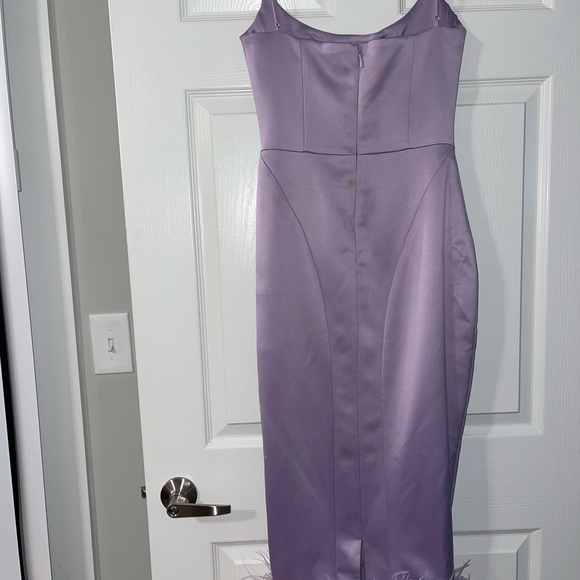 House of CB Helena orchid satin midi dress - Picture 6 of 11